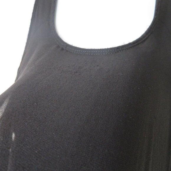 Vintage Elizabeth & James Layered Tunic Tank Top S Black Silk Cotton Small Snags - Picture 7 of 16